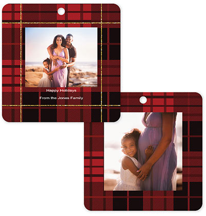 Plaid 590 - Square Metal Ornament